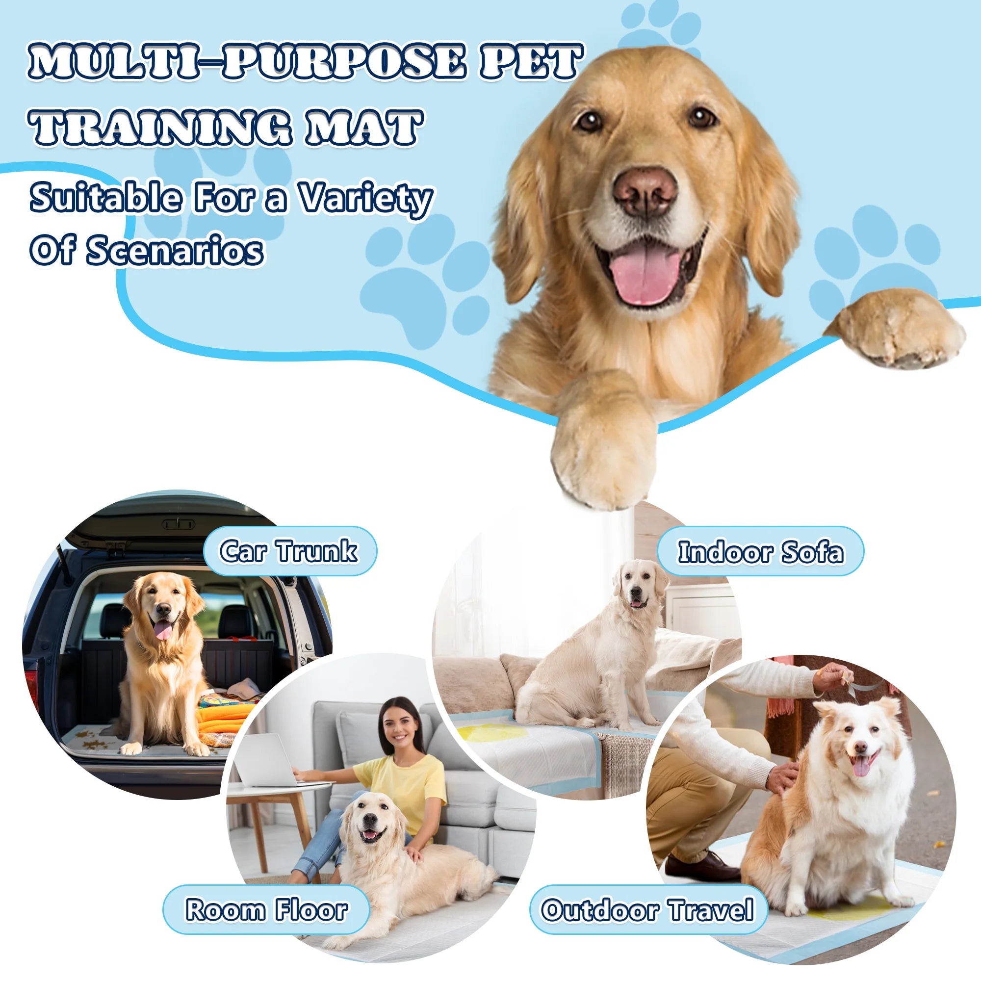 Dog Training Pads, XL, 26 in X 30 In, 100 Count Disposable Dog Pads, Puppy Pee Pads